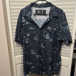 Salty Crew Dark Blue Nautical Men's Shirt LIKE NEW
